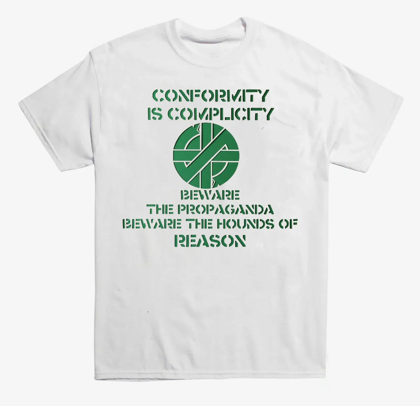 

Редкие станции Crass белого размера от S до 2345XL, футболка, подарки для фанатов BE419