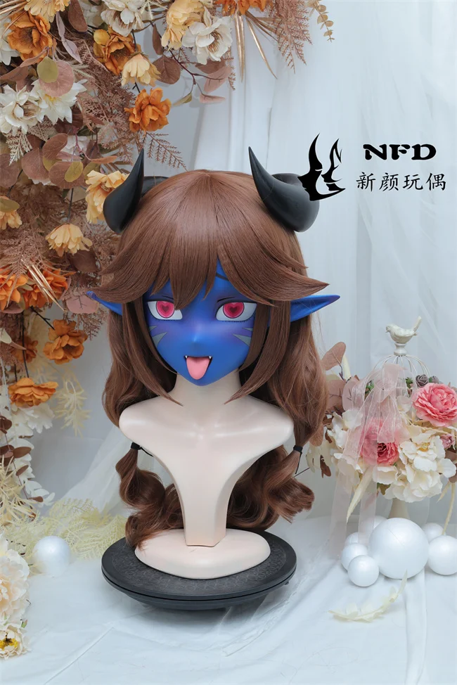 Masque de Cosplay Kigurumi en Résine, Tête Complète, Super Douce, 600, D021