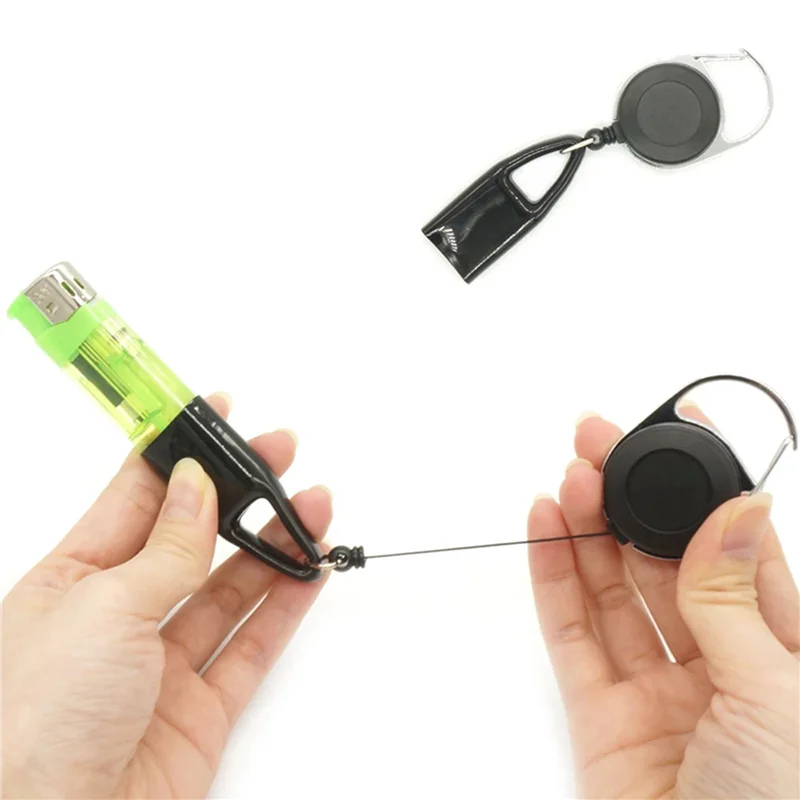 

40 шт., силиконовый держатель для зажигалки, рукав, зажим, защитный чехол для зажигалки, аксессуары для курения с выдвижным брелоком