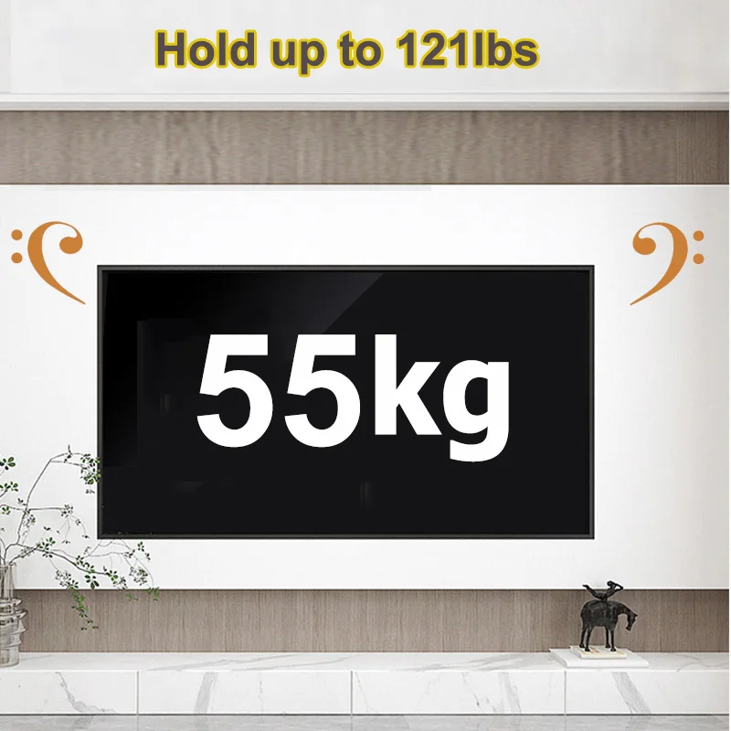 BEISHI Full Motion TV Wall Mount for 40-80 Inch TVs, Hold up to 121lbs, Max VESA 600x400mm, Swivel Tilt Dual Arm Easy Assembly view 4