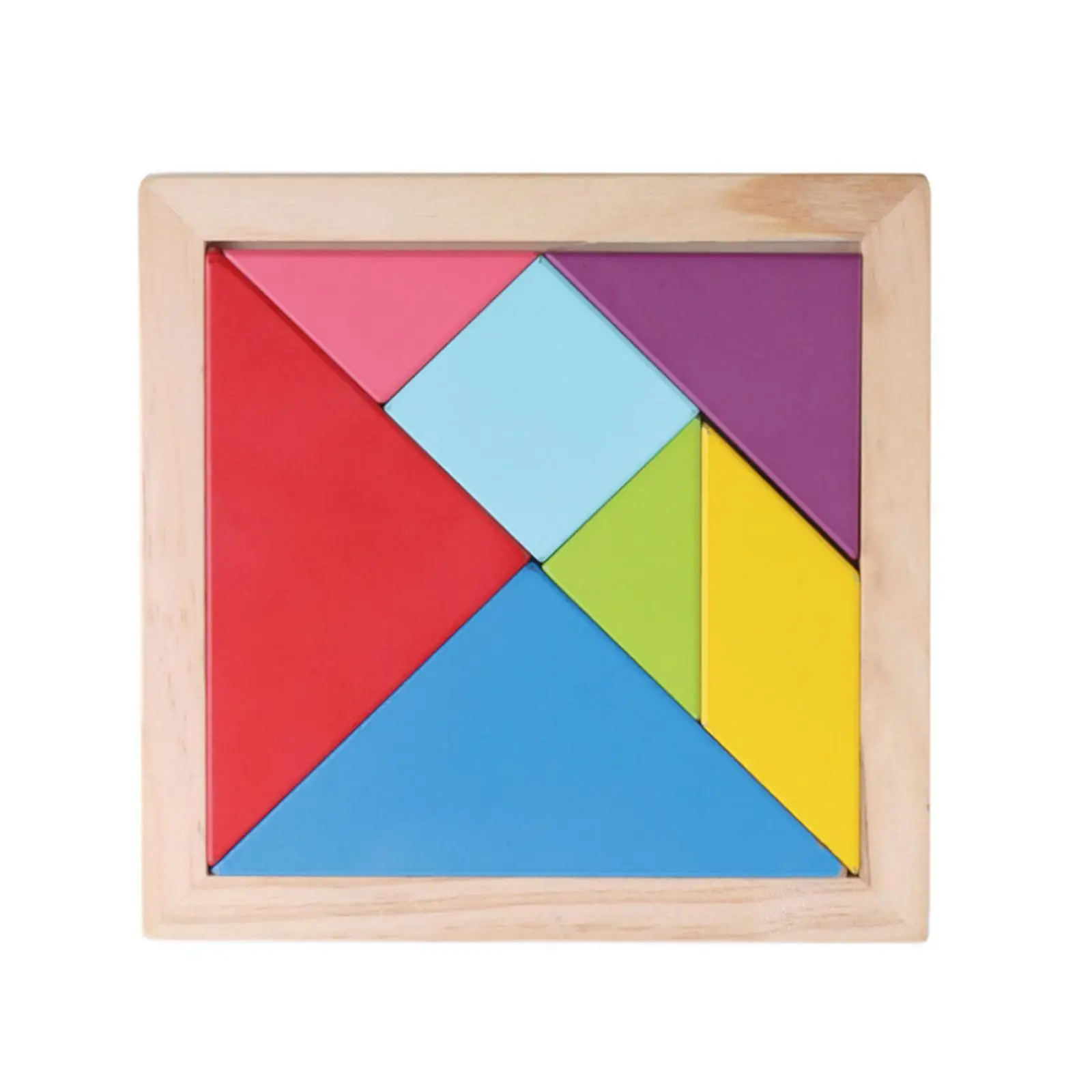 Wooden Tangrams Puzzles Shape Pattern Block, Educational Toy,Brain Teaser Manipulatives Games for Kindergarten Boys Girls