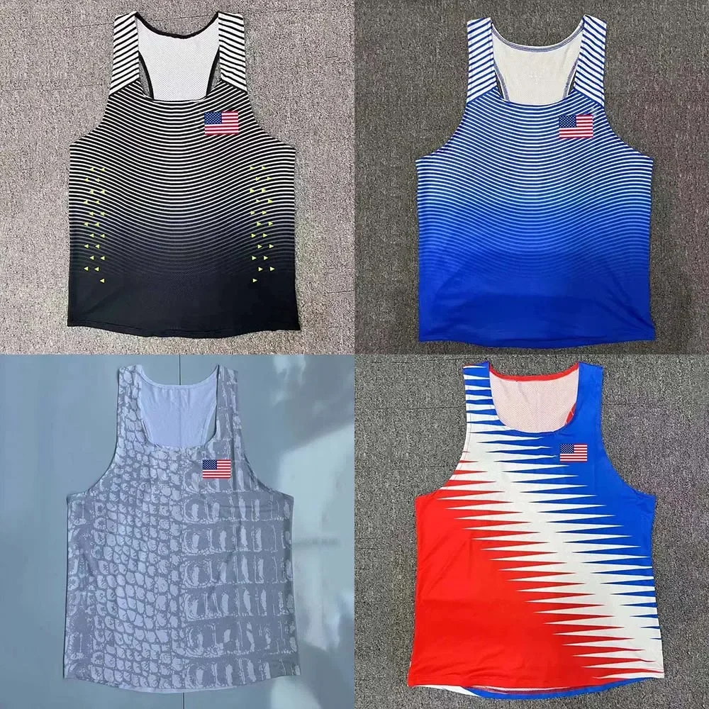 Colete sem mangas para homens, Maratona Singlets, Regata de moda