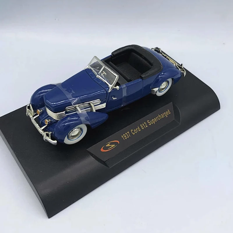 Tem falhas liga de singatura 1/32 1937 cabo 812 modelo de carro supercarregado clássicos lembrança presente exibição estática