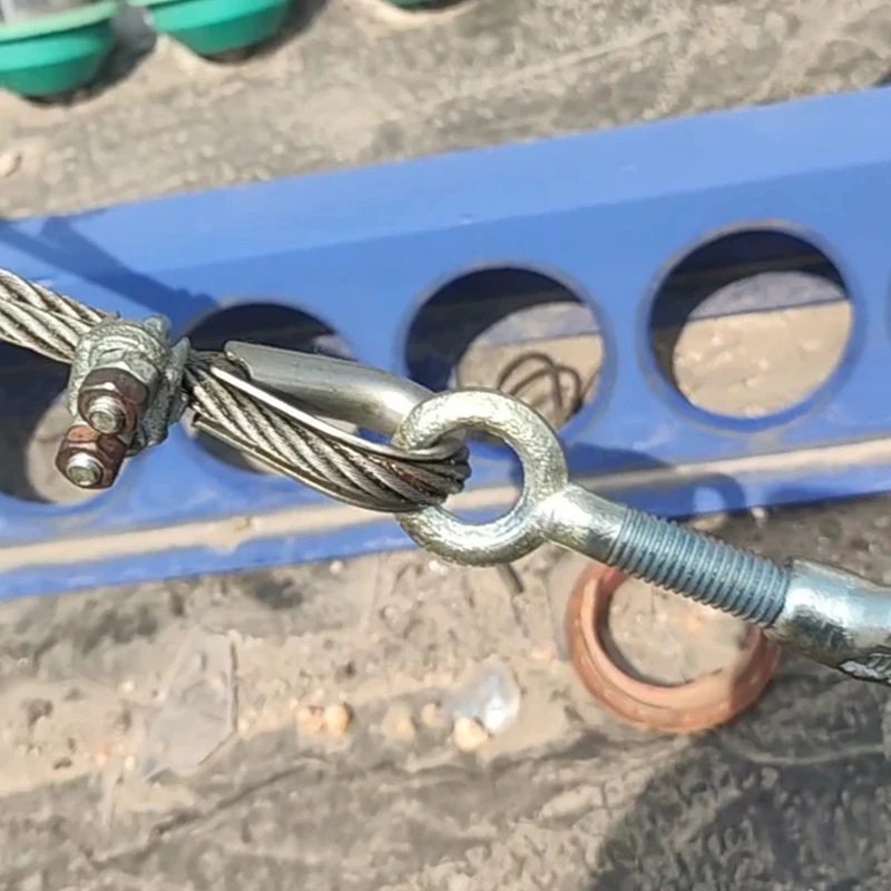 Picture 7: 10/20M 304 Stainless Steel Cable Suspension Kit with 3mm PVC Coated Cable and Double Hole Rope Clamp for Balcony Safety Rope