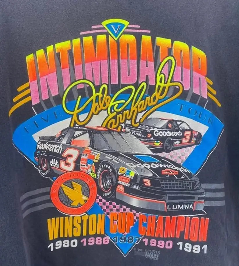 Vtg 90s Dale Earnhardt Intimidator футболка, все размеры S-3XL