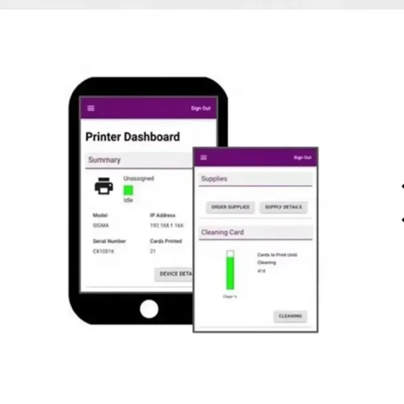 Neuer hocheffizienter Sigma DS1 Single Side ID PVC-Kartendrucker für den Datacard-Eingang