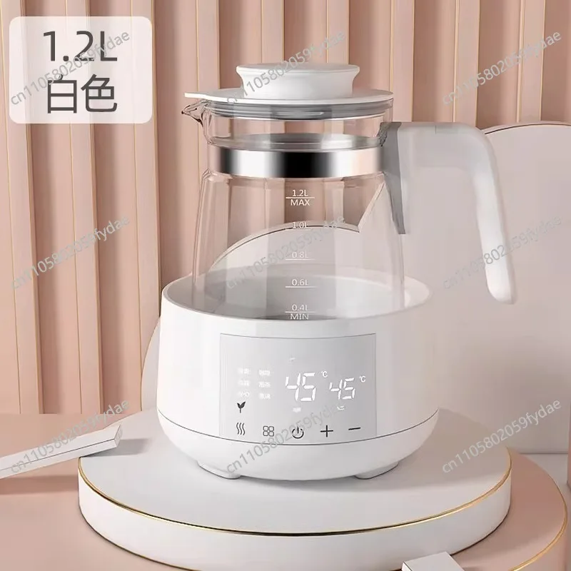 1.2L Temperature Control Electric Kettle Infant Thermostatic Milk Regulator Smart Boiling Kettle Glass Health Pot Multifunctiona