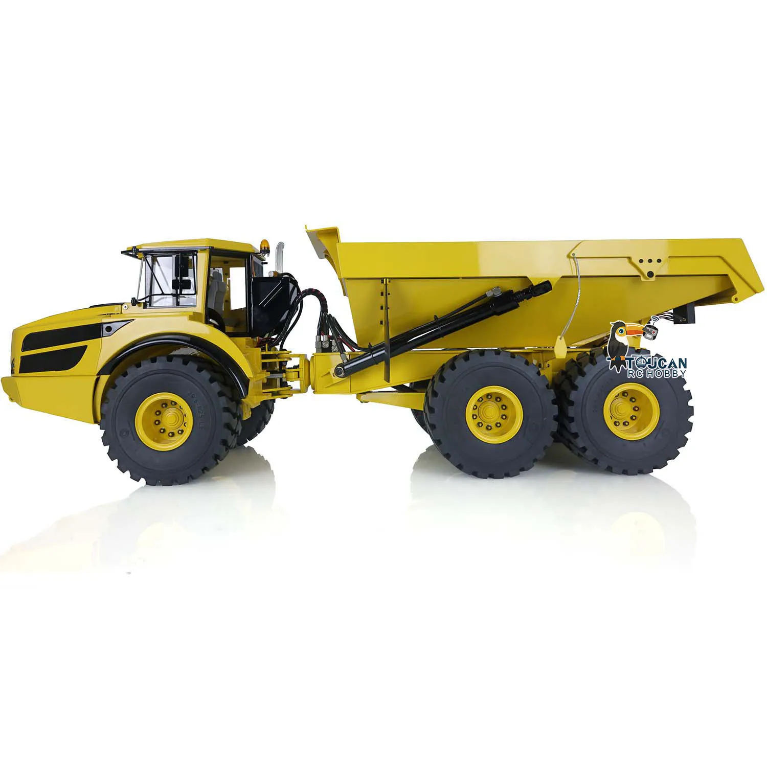 XDRC 1/14 Metallo Idraulico RC Articolato Camion A40G Dumper Auto Sistema di Radio Sistema di Luce Sonora Motore Giocattoli per Il Ragazzo Regalo