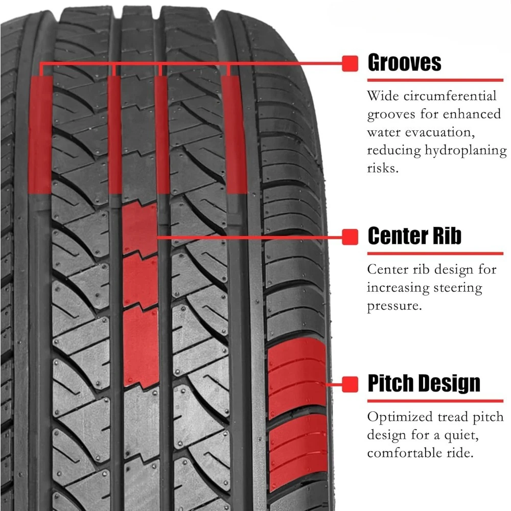 جودة عالية - مجموعة من 4 (أربعة) UN109 لجميع المواسم عالية الأداء 225/65R17 102H SL شعاعي إطار الركاب 225/65R17-شحن مجاني #5