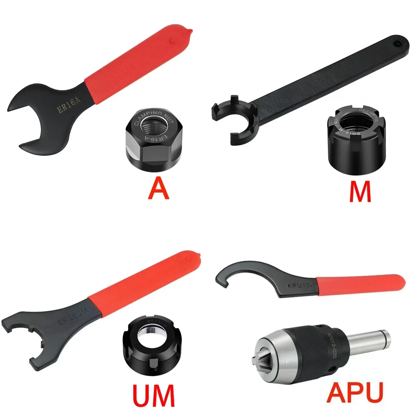 ER Iso Apu Wrench Er ER8 ER11 ER16 ER20 ER25 ER32 ER40 ISO20 ISO25 ISO30 APU13 APU16 C25 C32 C40 ER16MS ER20MS Wrench Nut Collet