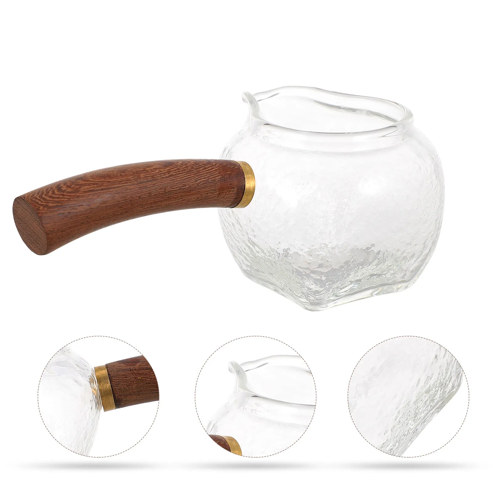 

1 шт. Стеклянный дозатор для чая с деревянной ручкой, термостойкий, для домашнего использования, идеально подходит для чаепитий