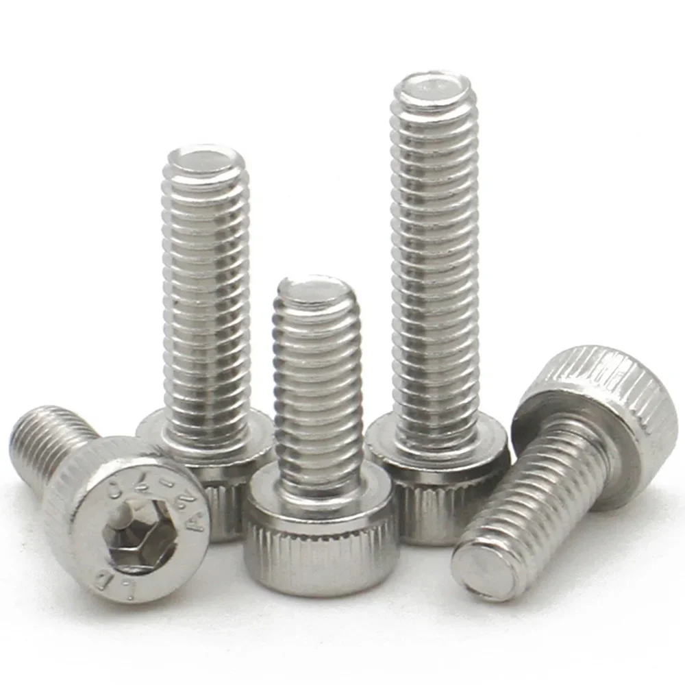 10-100pcs 304 A2-70 Stainless Steel M1.4 M1.6 M2 M3 M4 M5 M6 Hexagon Hex Socket Cap Allen Head Bolt Screw DIN912 Length 2-50mm