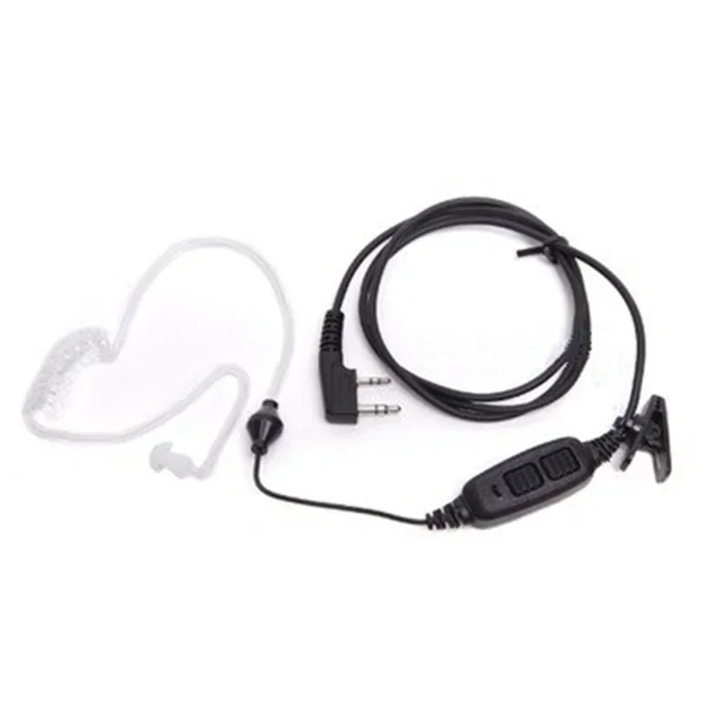 Dual PTT Air Duct Earpiece With Mic Headset for Baofeng Two Way Radio UV-82 UV 82 UV82L UV-89 TK3207 TK3118Accessories