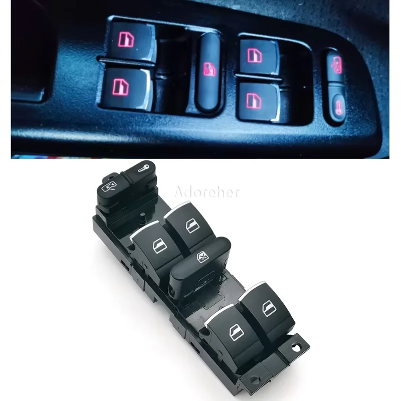 Car Window Lifter Control Switch For VW Golf MK4 Jetta Bora Passat B5 Seat Leon Toledo 2000 - 2004 Door Glass Riser Button