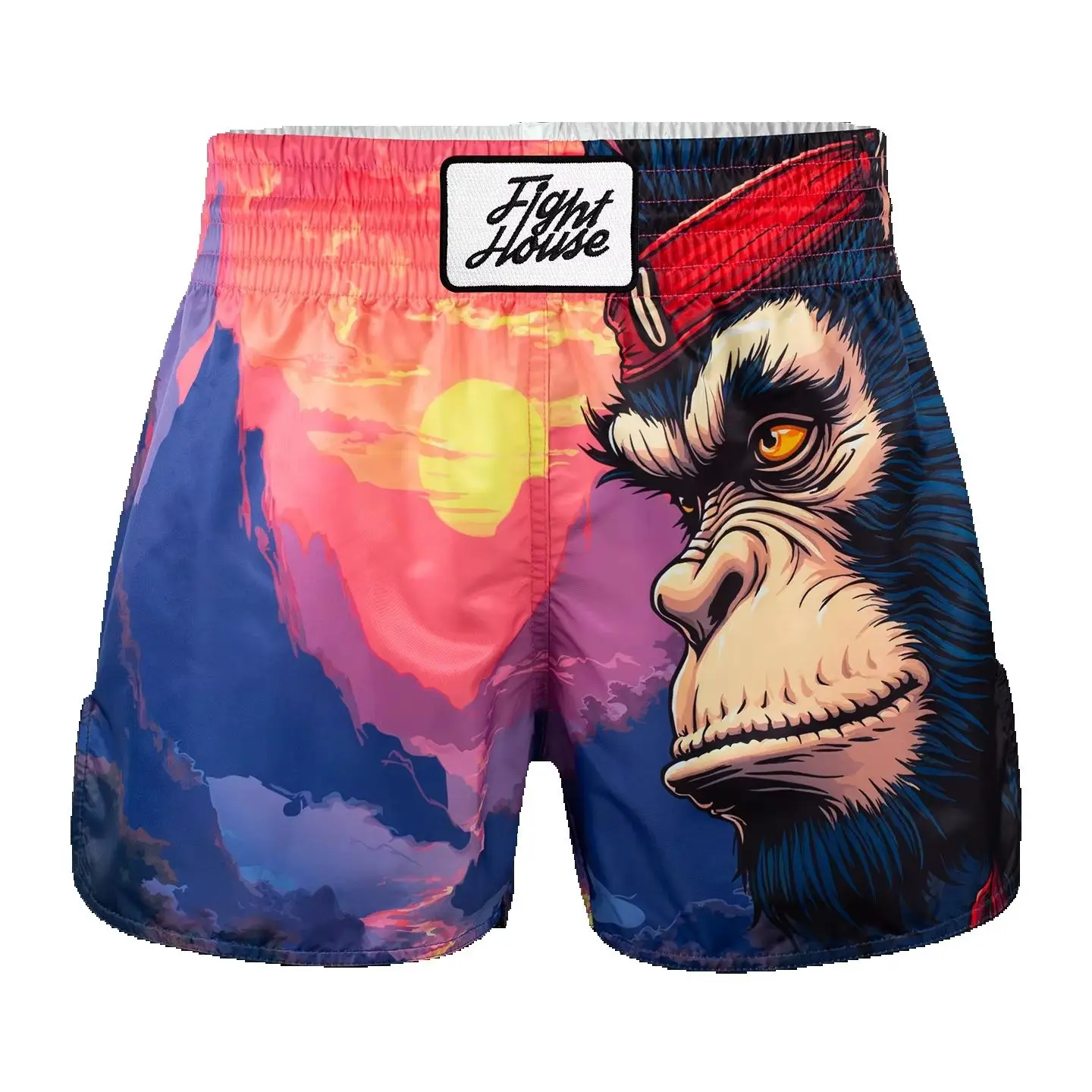 Fight House Muay Thai shorts, colorful printed, comfortable and breathable, fighting gym MMA boxing shorts