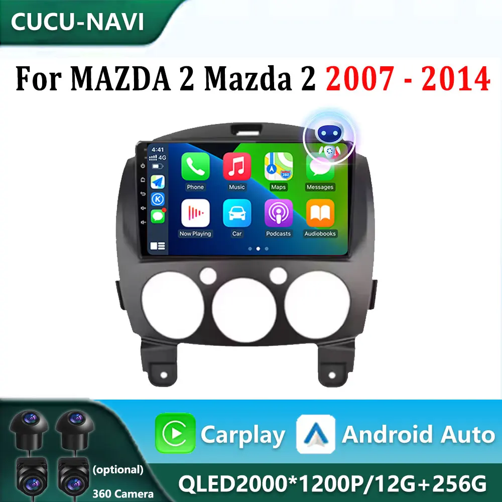 

Android Auto For MAZDA 2 Mazda 2 2007 - 2014 Car Stereo Radio Multimedia Video Player Navigation GPS Head Unit Carplay