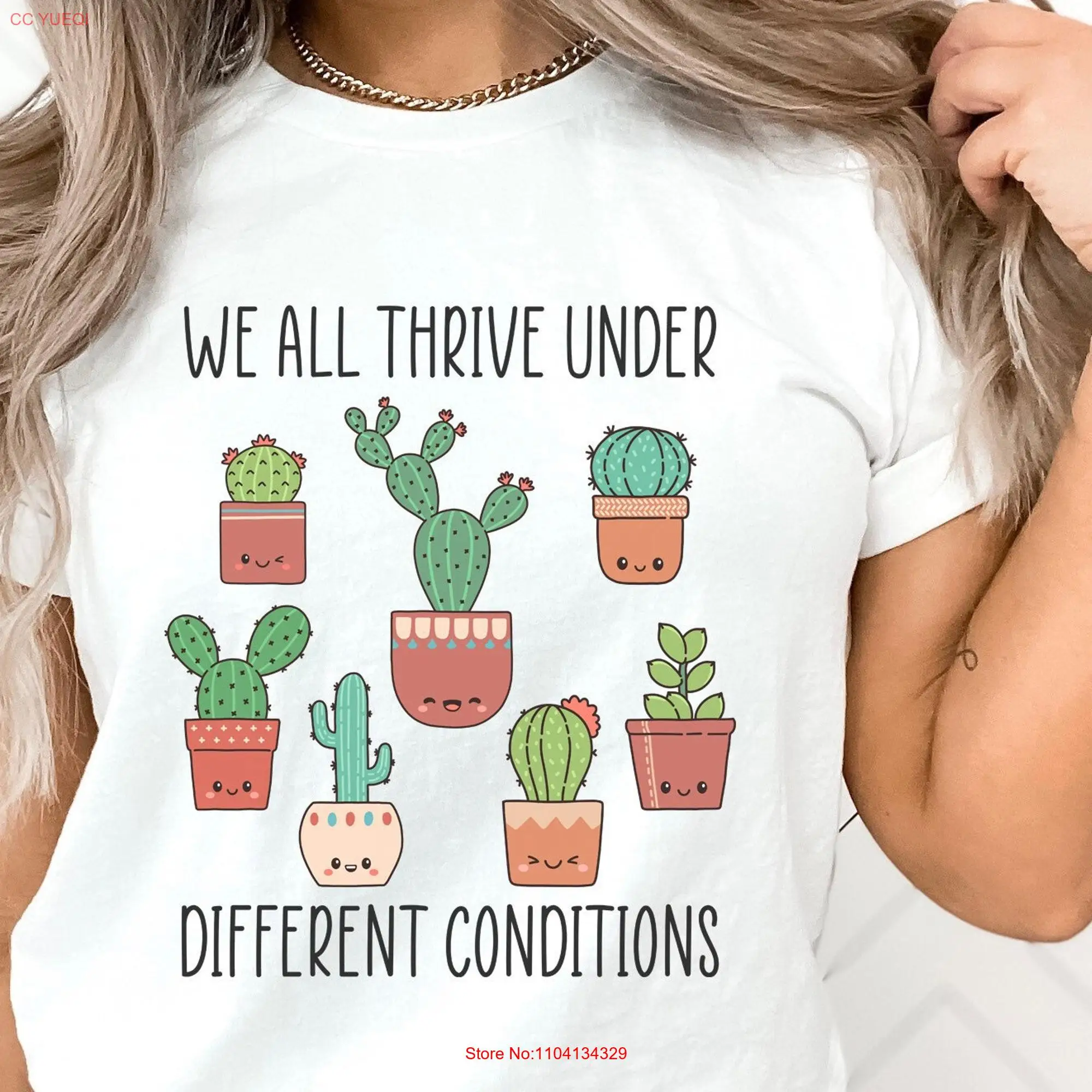 We All Thrive Under Different Conditions Teacher T Shirt Special Education Kindergarten Teaching Back To School