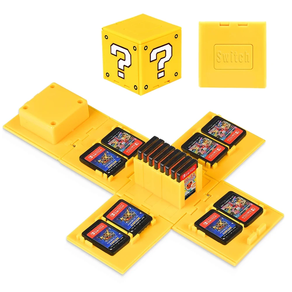 16 Slots Foldable Game Cards  Case Cube Box for Switch Game Card Portable Collect Box Switch/Lite/OLED Game Card Storage Box