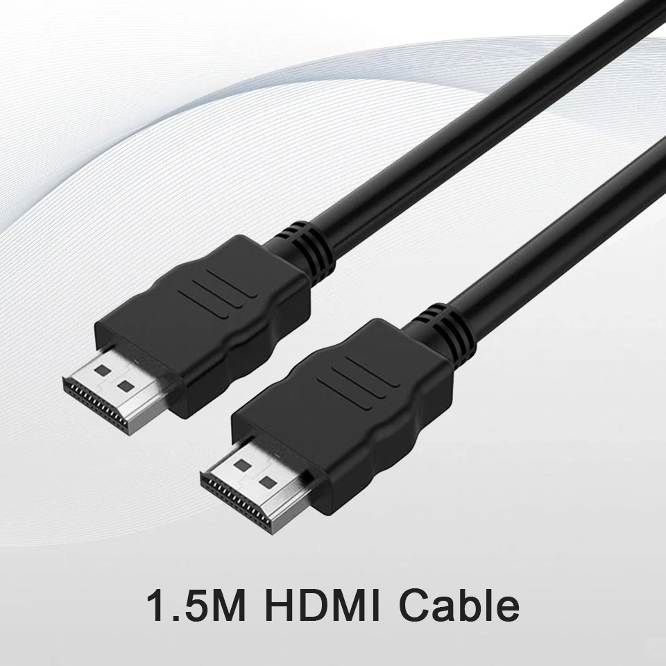 HDMI cable, HDMI cable cable, support 4k and audio return, for TV/HDTV/PS5/Blu-ray, etc., black 1.5m