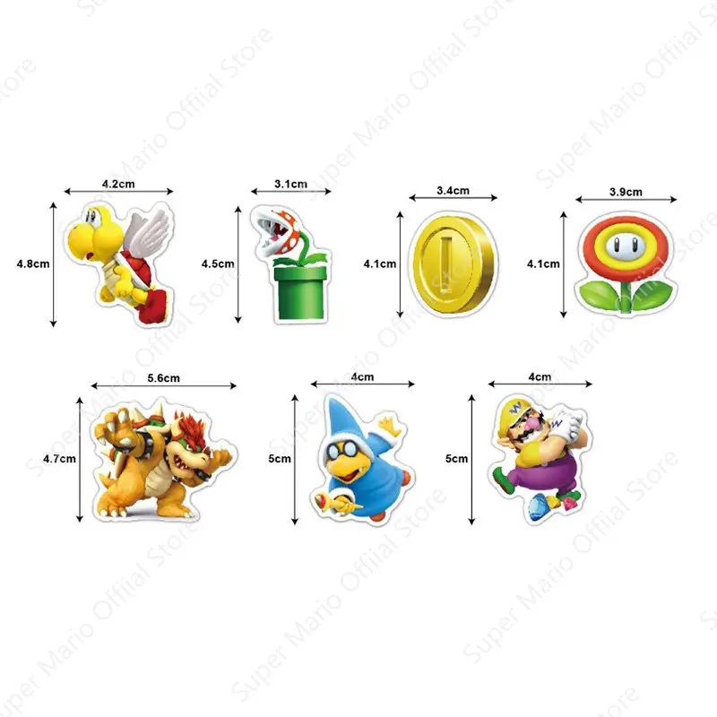 23+1pcs Super Mario Plugin Set Theme Series Cake Decoration Card Kids Birthday Cake Holiday Party Decoration Party Supplies