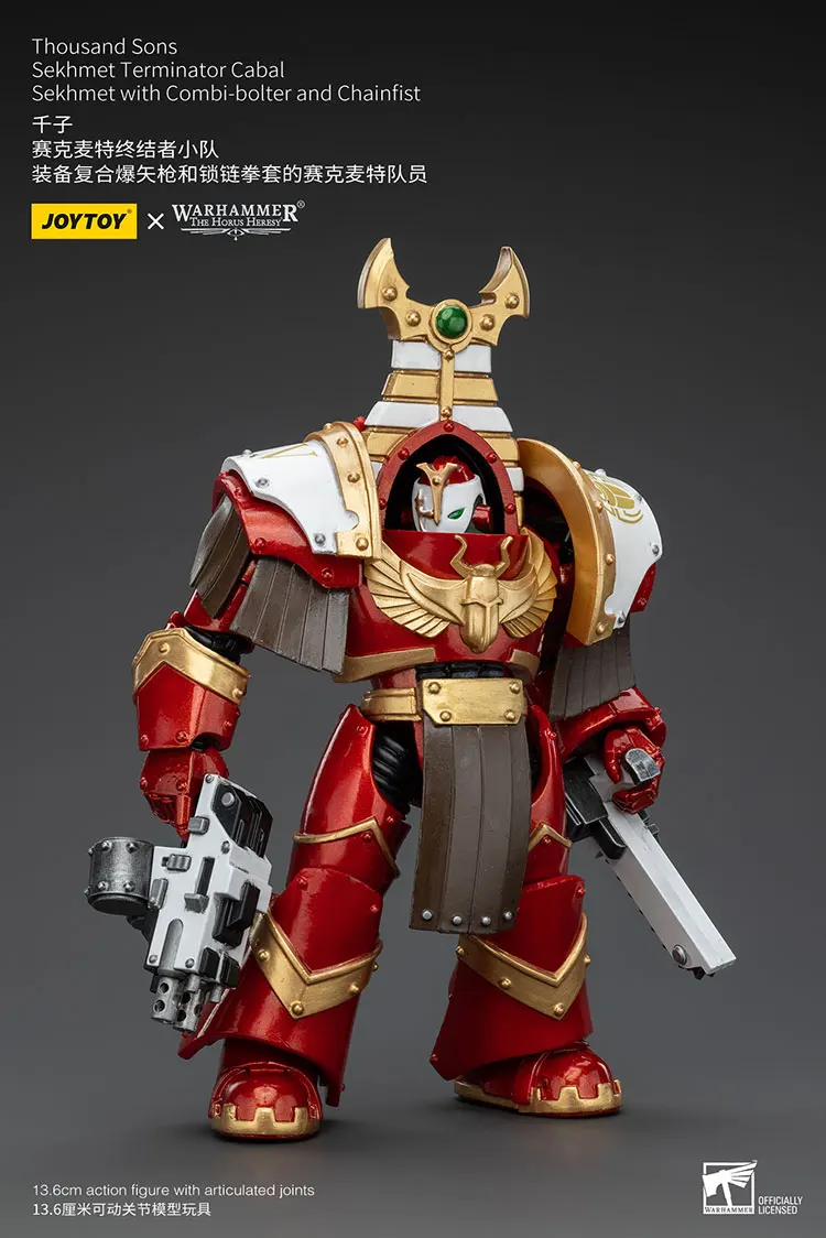 

JOYTOY Warhammer "The Horus Heresy" Thousand Sons Sekhmet Terminator Cabal Sekhmet With Combi-Bolter And Chainfist Figures Doll