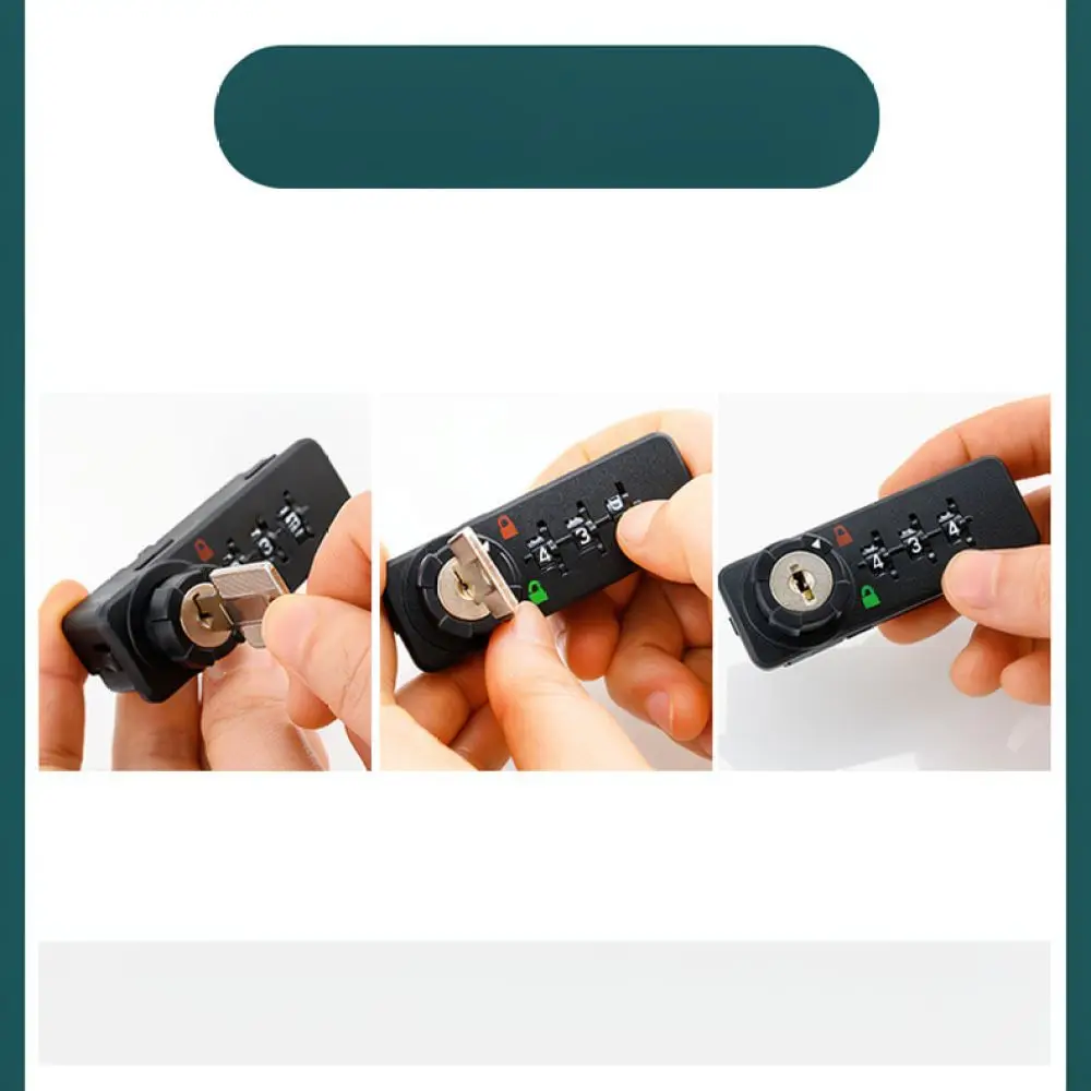 3 Dial Combination Lock Mechanical Password Security For File Cabinet Steel Locker Office Drawer Wardrobe Door Hardware