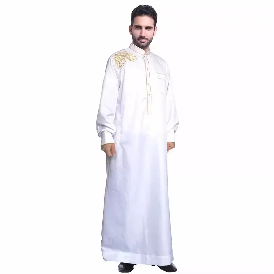 Męskie szaty muzułmańskie Abaya w nowym stylu, Dubaj, Pakistan, szaty muzułmańskie z Bliskiego Wschodu, Arabii Saudyjskiej, muzułmańskie z Bliskiego Wschodu