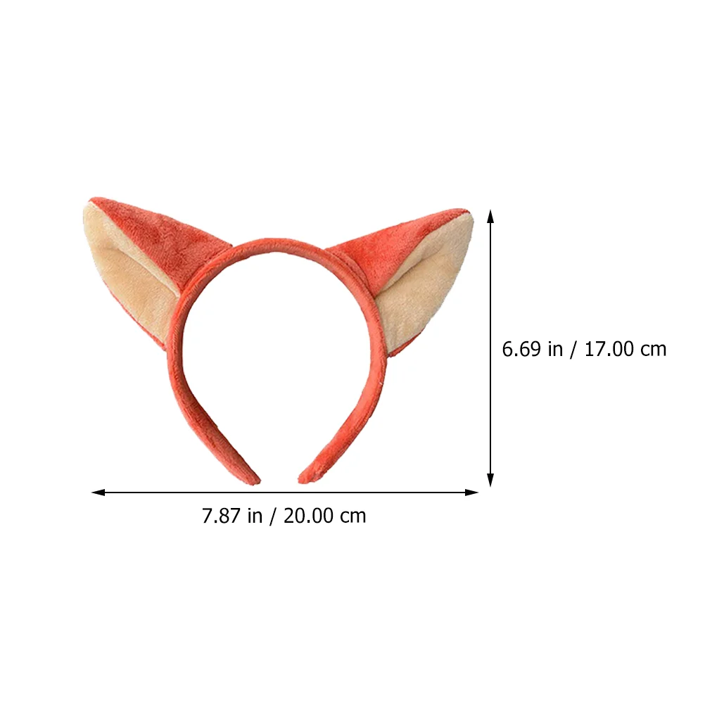 2 Pcs Fox Ears Headband Girls Headbands Foxes Cosplay Headpiece Animal Headgear Hair Clip Fabric Headdress