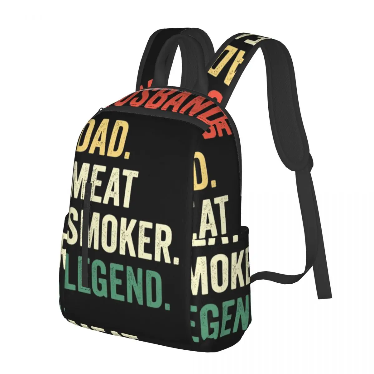 Husband Dad Meat Smoker Legend Grilling Dad Meat Smoking Student Backpack School Bag Hiking Travel Daypack for Boys Girls