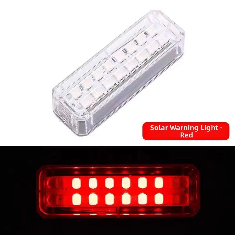 LED Indicator Light Solar Powered Waterproof for Motorcycle For Car Bike with Multiple Flashing and Flowing Light Modes