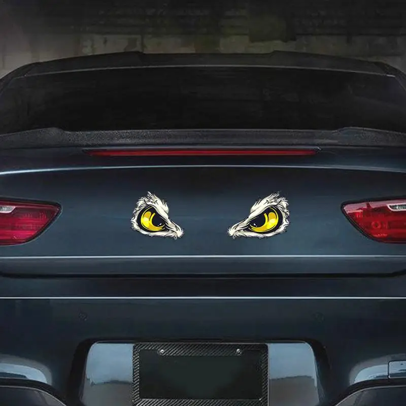 Stiker mobil reflektif, stiker mobil lucu, dekorasi mobil, stiker peringatan keselamatan Malam 3D, stiker mobil lucu