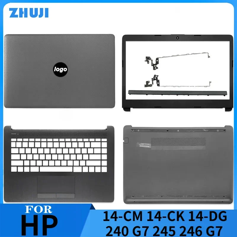 New For HP 14-CM 14-CK 14-DG 240 G7 245 246 G7 Series LCD Back Cover/Front Bezel/Hinges/Palmrst/Bottom Case Gray L44056-001