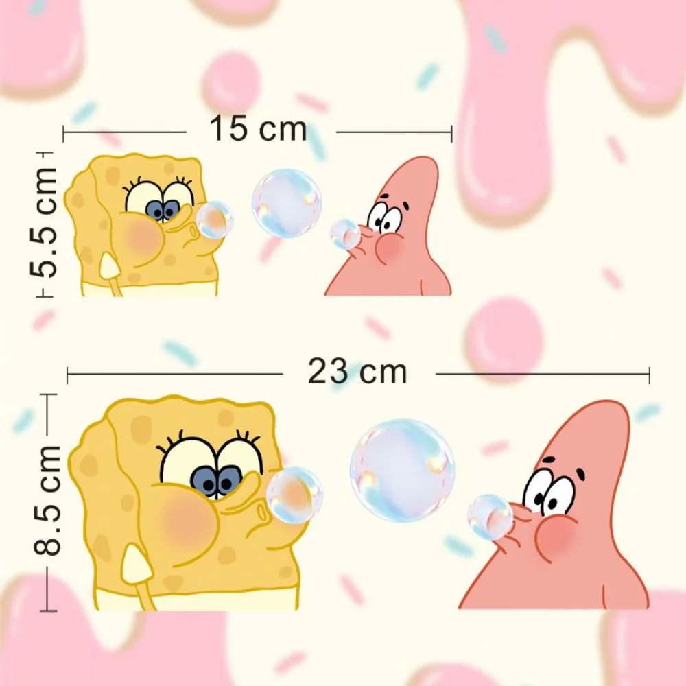 SpongeBob Bathroom Mirror Decals – Self-Adhesive Vinyl Stickers for Glass & Toilet Decor. Privacy Cover Art, Perfect Gift view 3