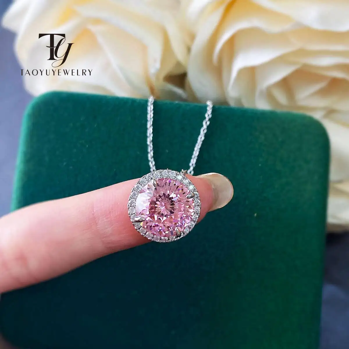 

5CT D Color Moissanite Classic Pendant Necklace Fairy Necklace Real 925sterling Silver Women Fine Jewelry For Valentine's Party