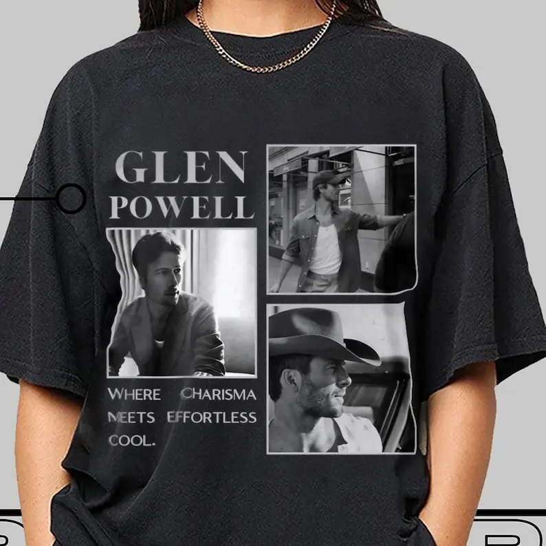 

Винтажная футболка Glen Powell, подарок ко Дню Святого Патрика для женщин и мужчин