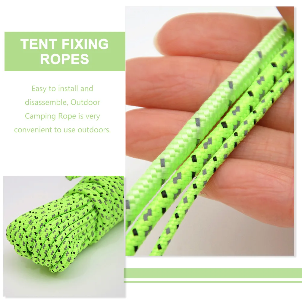 

Reflective Camping Rope Windproof Tent Fixing Cord Outdoor Canopy Tying Strap Adjustable Buckle Rope For Hiking Climbing