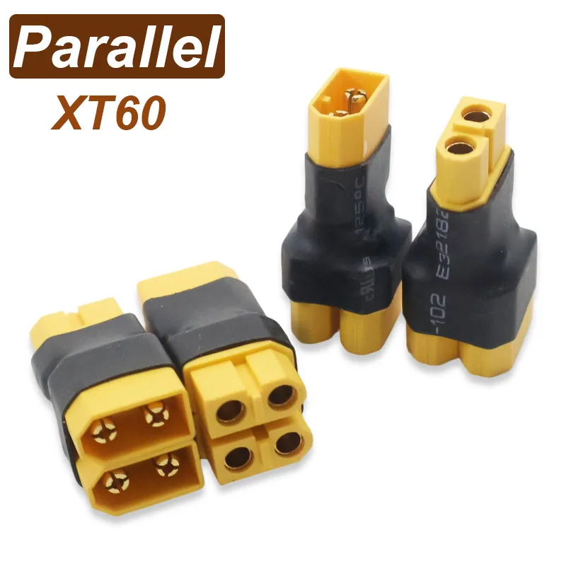 XT60  Parallel Adapter Connectors 1 Male to 2 Female/ 2 Male to 1 Female Parallel Connector for RC Lipo Battery ESC