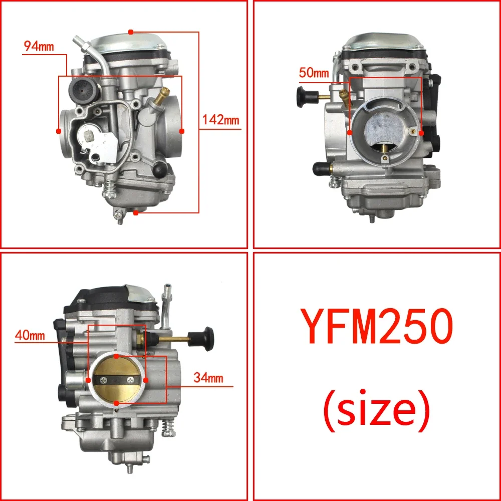 New Carburetor Replacement For Yamaha Bear Tracker 250 YFM250 Big Bear 350 Tracker YFM250 YFM350 YFM350FW 4X4 4 WU-14901-00-00 1