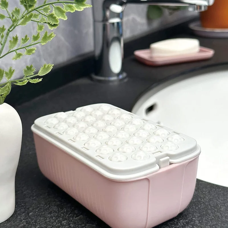 Multifunctional Soap Holder with Rollers Brush, Roller Foaming Box, Bathroom Soap Dish, Traveling Soap Holder, Easy Cleaning, Ho