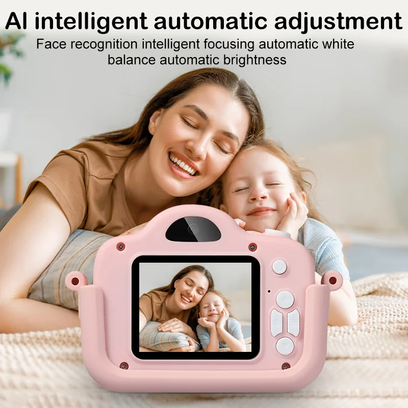 Câmera digital infantil 20MP câmera dupla tela de 2,0 polegadas mini brinquedos com filtros para crianças presentes de aniversário