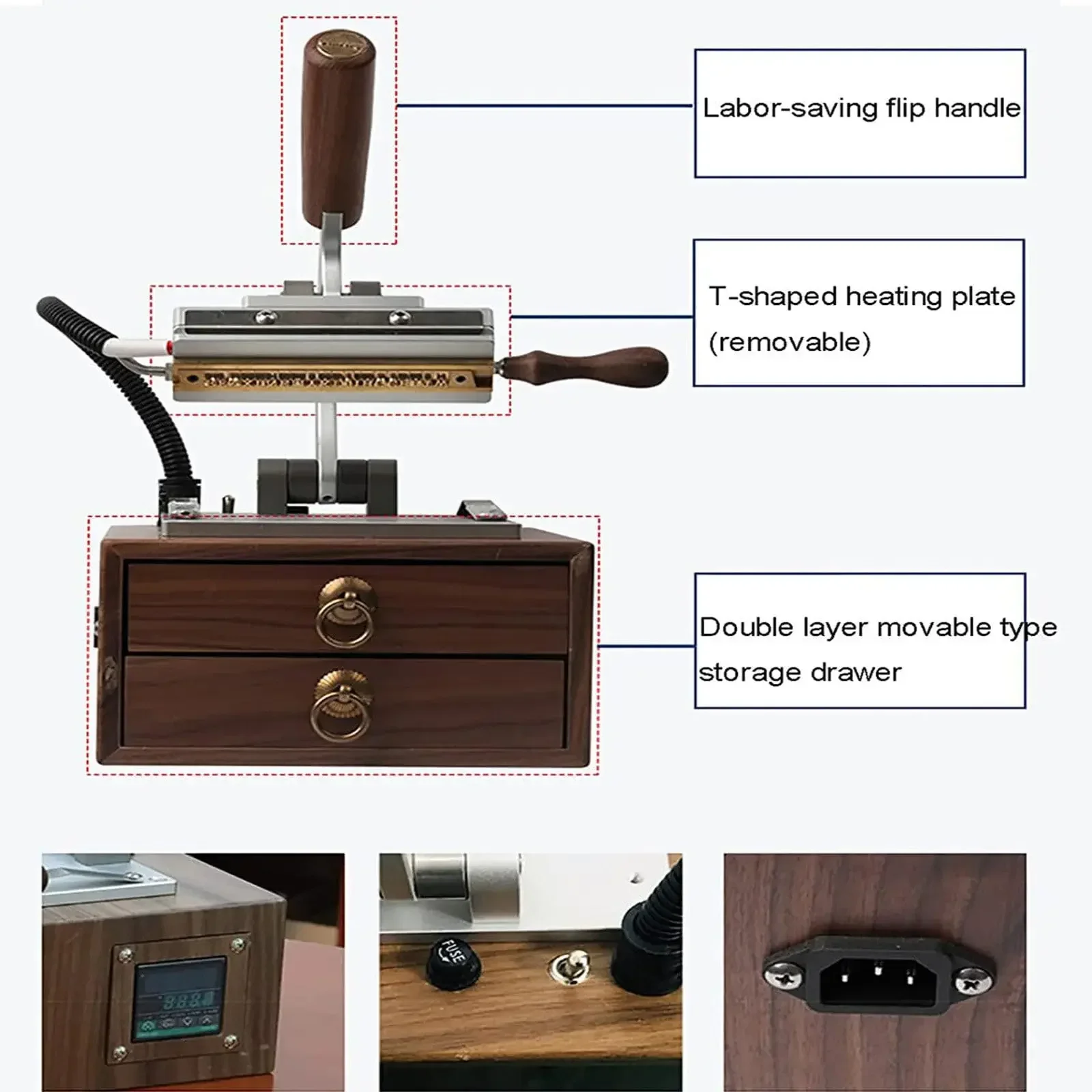 Hot Foil Stamping Set for Leather Digital Automatic Movable Type with Molds for Branding,DIY Crafting Patterning