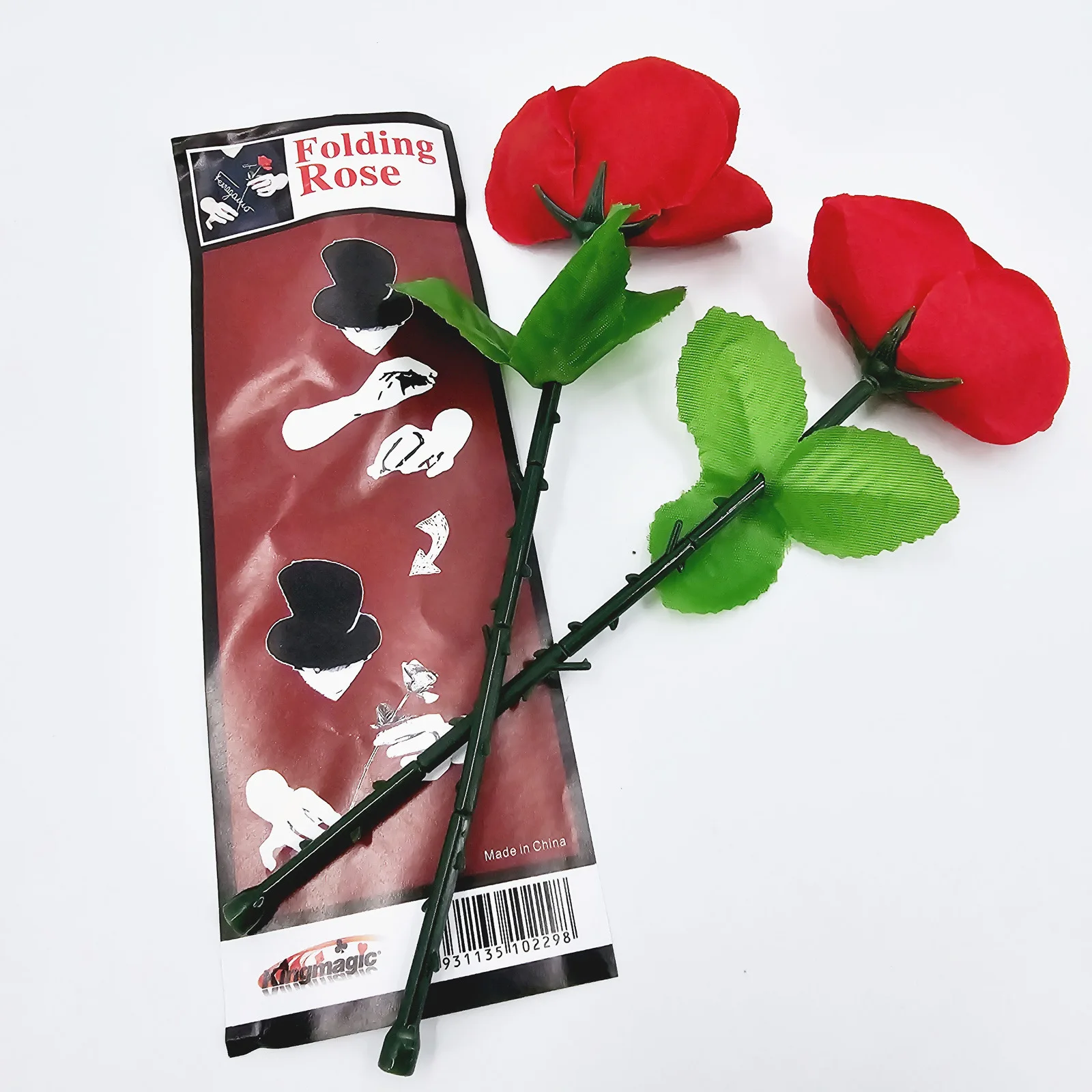 Nova Rosa Mágica Romântica Dobrável para Truques de Mágica, Flor Realista para Palco, Mágica de Perto, Mágica de Rua, Pedido de Casamento, Presente de Dia dos Namorados, Adereço