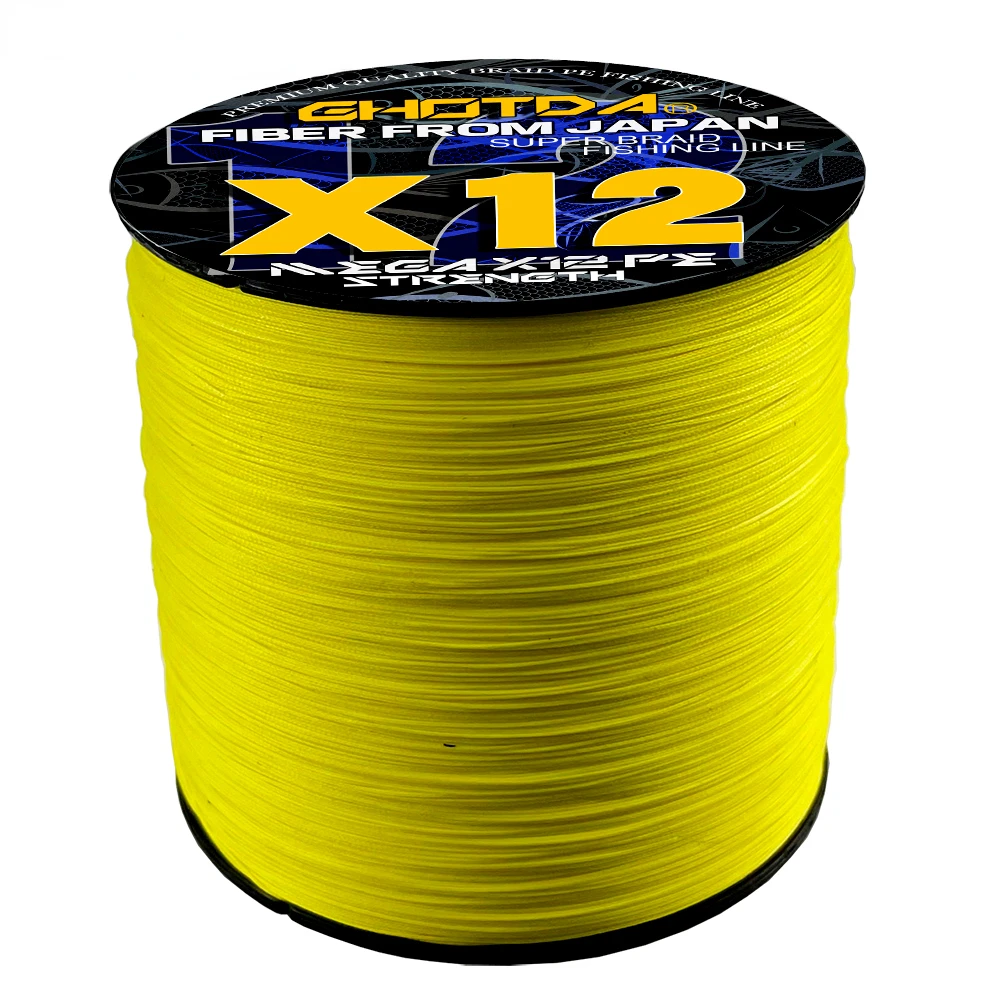 NEW 16/12 Strands PE Braided Fishing Line 0.16mm-0.8mm 25-200LB 500M Multifilament Fly Wire Saltwater Cord for Rock/Boat Fshing