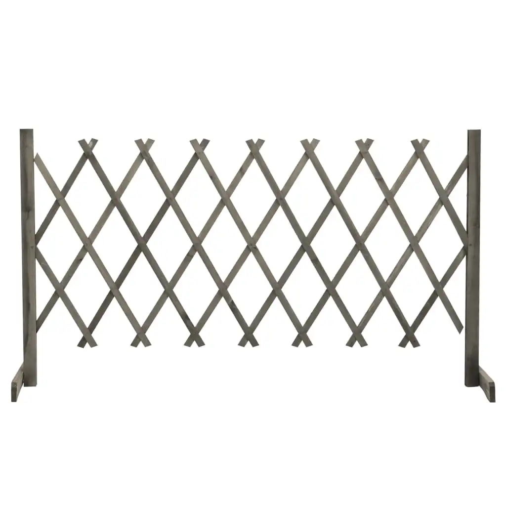 Valla de Jardín Gris de 150x80 cm, Madera de Abeto Sólida, Pantalla de Privacidad para Jardín Exterior, Valla Decorativa