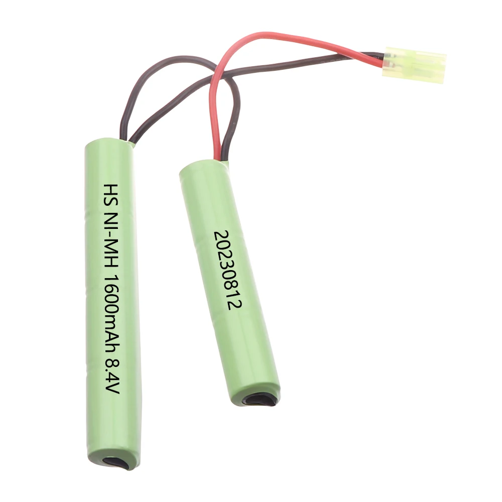 2/3A 8.4v 1600mAh Butterfly Nunchuck NIMH Battery Pack with Charger set for Airsoft Guns M110, SR25, M249, G3 accessories