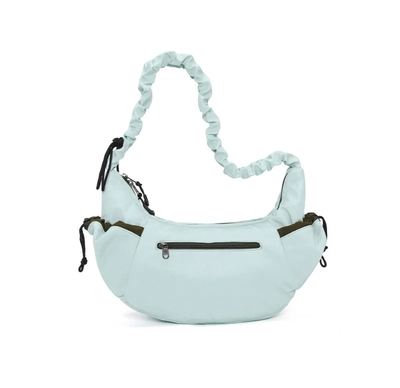 Fashion Half-Moon Shoulder Women Bags Tigernu Underarm Bag Light Wrinkled Drawstring Handbag Women Totes Wrinkled Bag