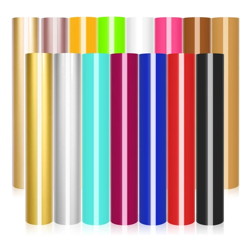 Warmteoverdracht vinylbundel - 12 x 12 inch opstrijkbaar vinyl voor T-shirt, HTV vinyl compatibel met warmtepers ambachtelijke snijders