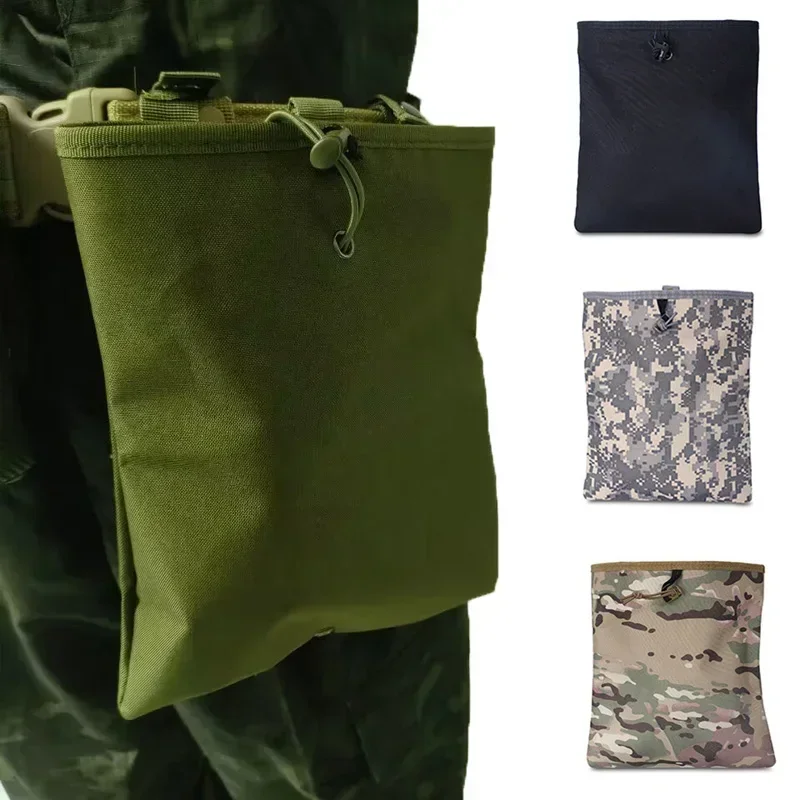 Tactical AR15 Molle Dump Magazine Pouch Nylon Outdoor Hunting Recovery Bag Drop Pouch Tool Bag Combat Airsoft Accessories