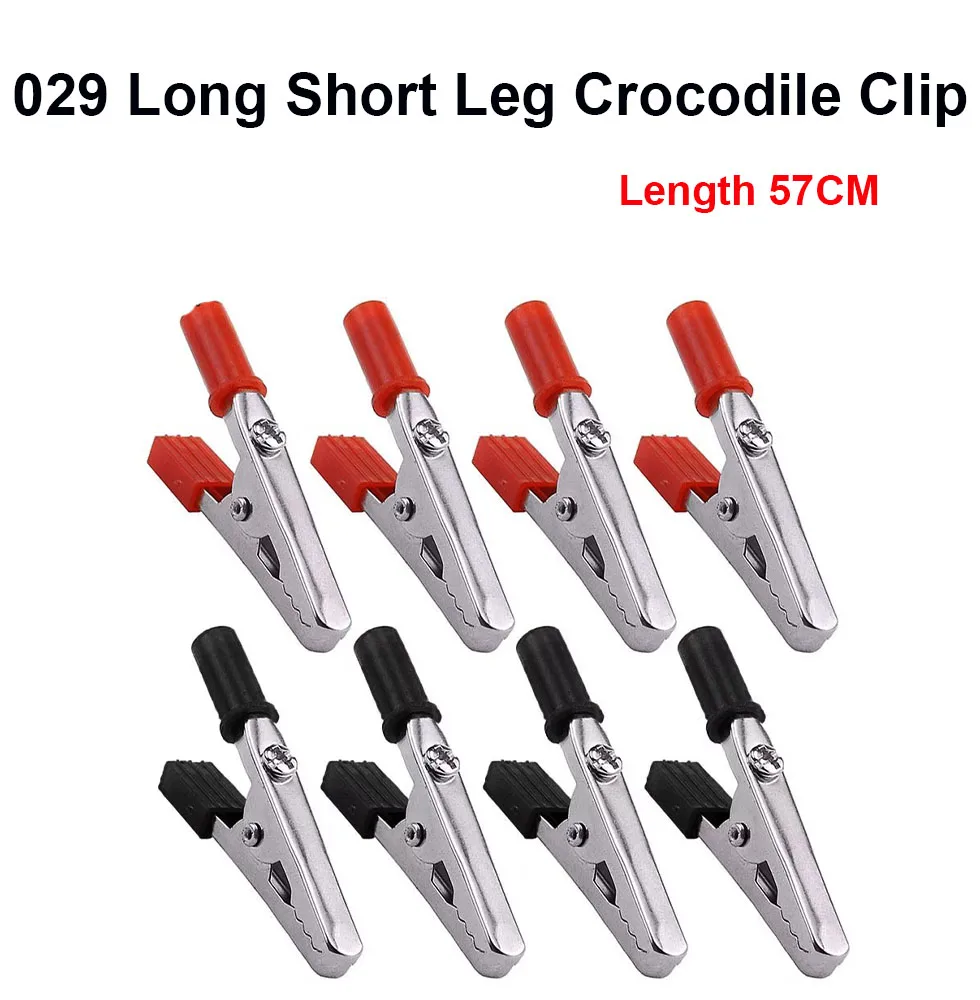 Insulated Crocodile clip Plastic Handle Cable Lead Test Charging Clamp Metal Crocodile Clamp Length 50mm