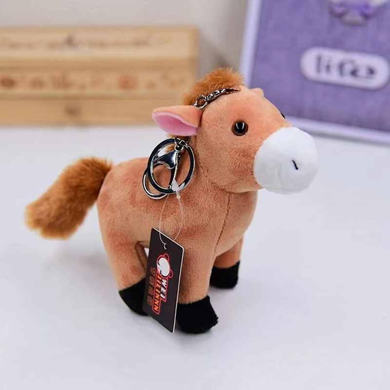 ぬいぐるみ馬キーリング馬ぬいぐるみ漫画動物ペンダントバックパック装飾品ぶら下げ装飾ロバ小さな人形
